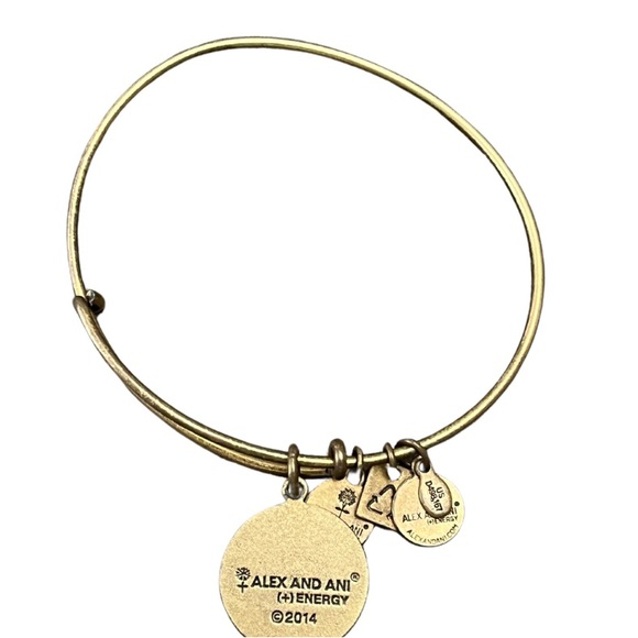 1219 Alex and Ani Gold Elephant Charm Bracelet - Picture 2 of 2